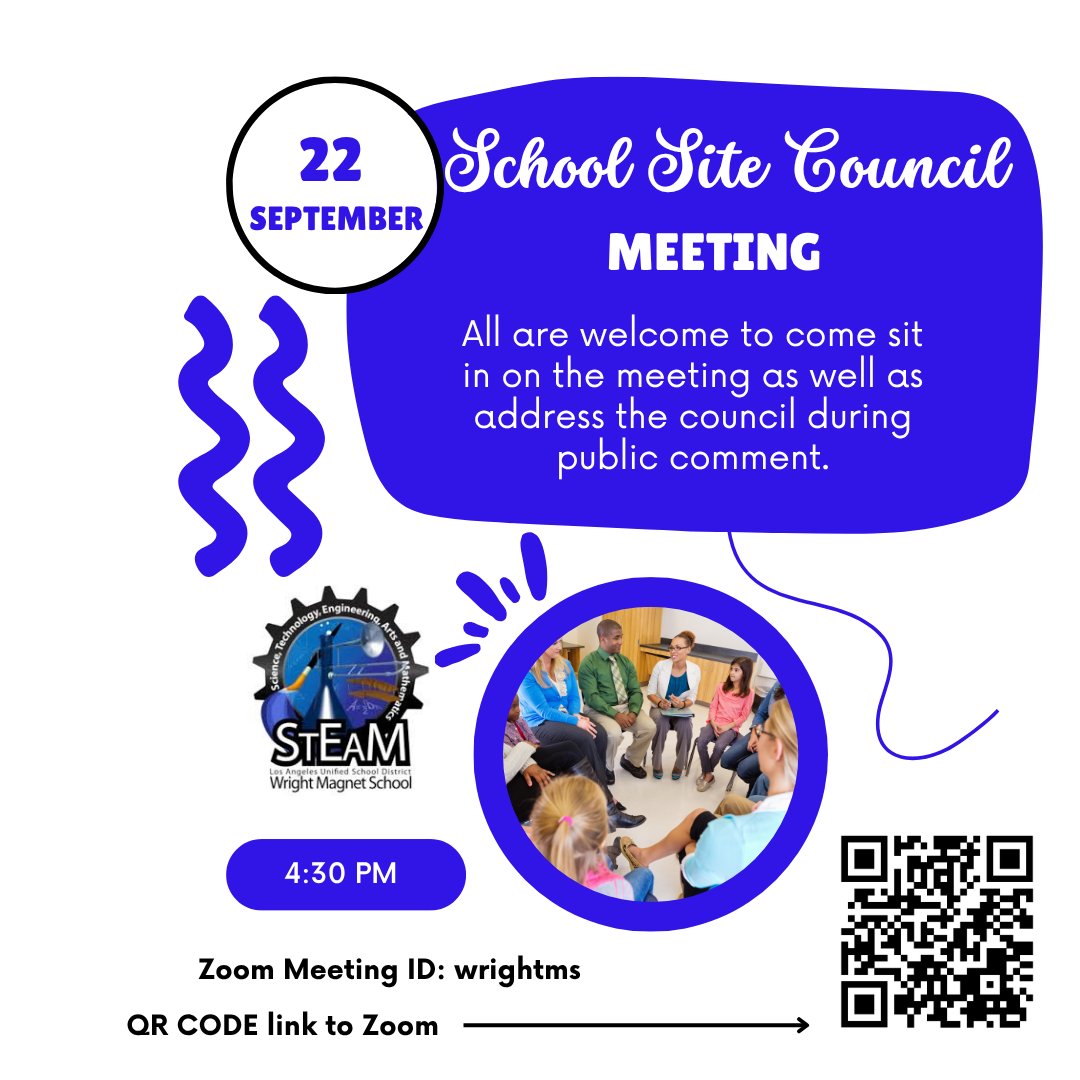 Flyer for School Site Council Meeting